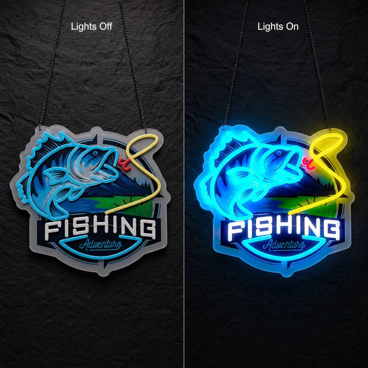 Fishing Adventure Fish LED Neon Sign - Shineneon