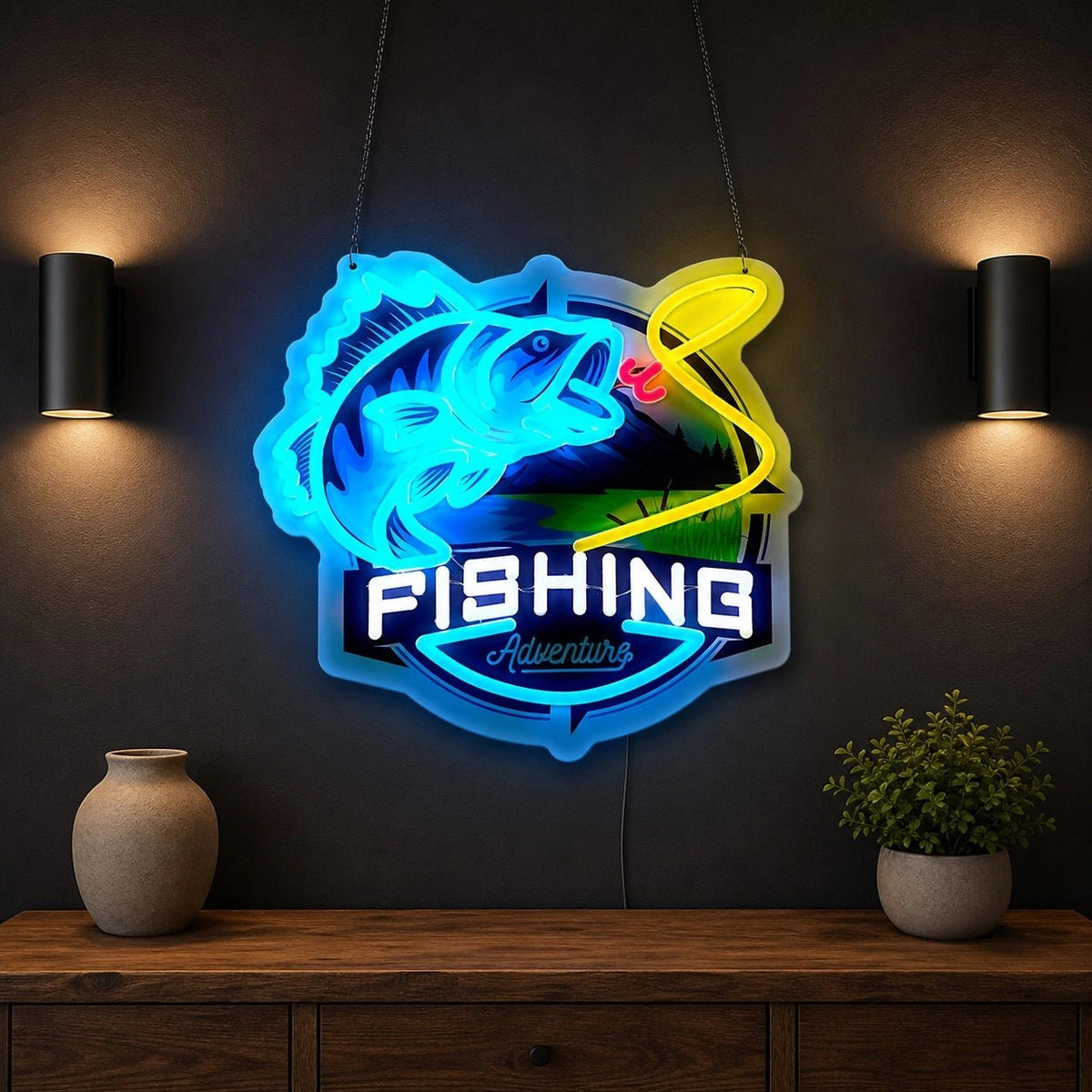 Fishing Adventure Fish LED Neon Sign - Shineneon