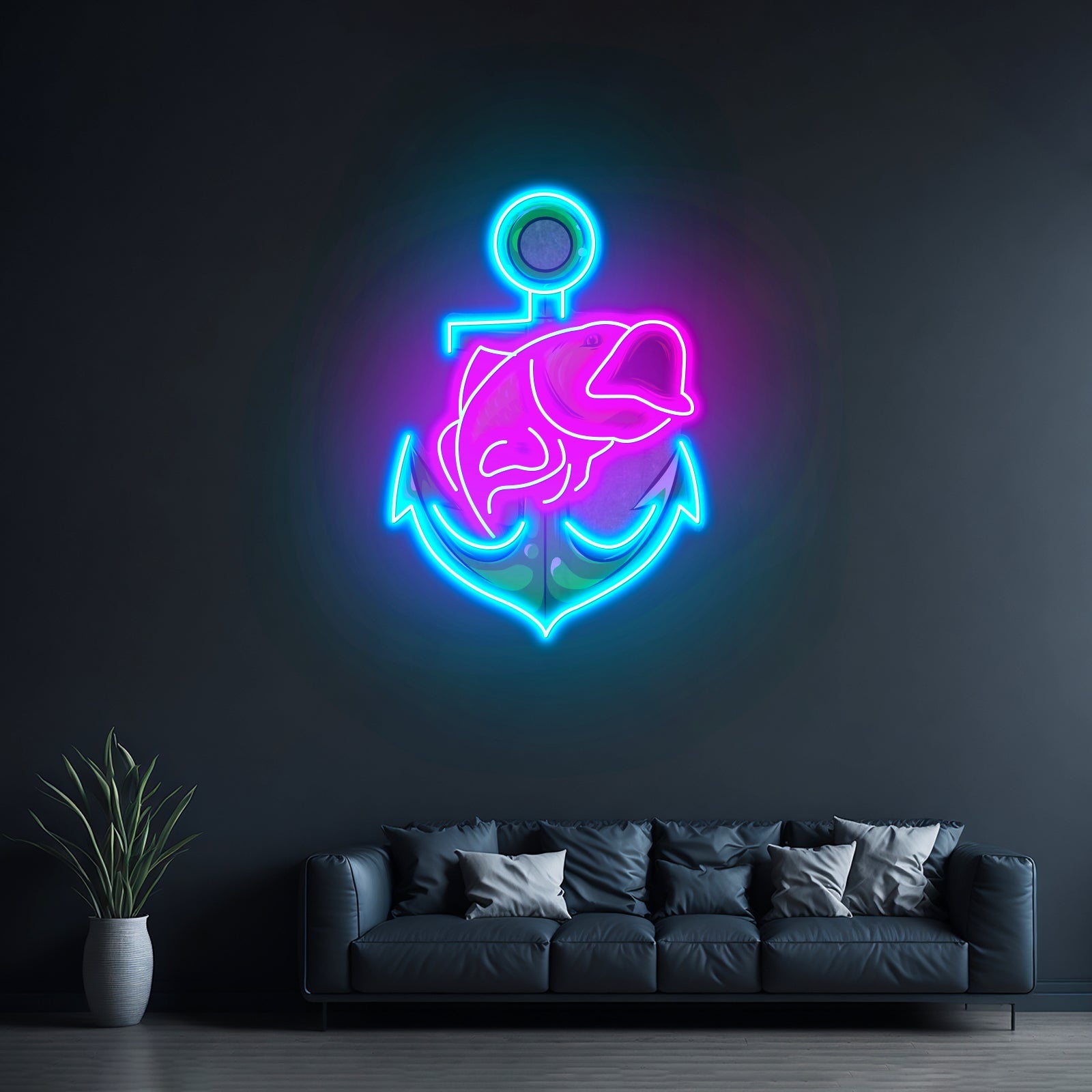Fishing Anchor Led Neon Sign Light Custom Led Signs - Shineneon