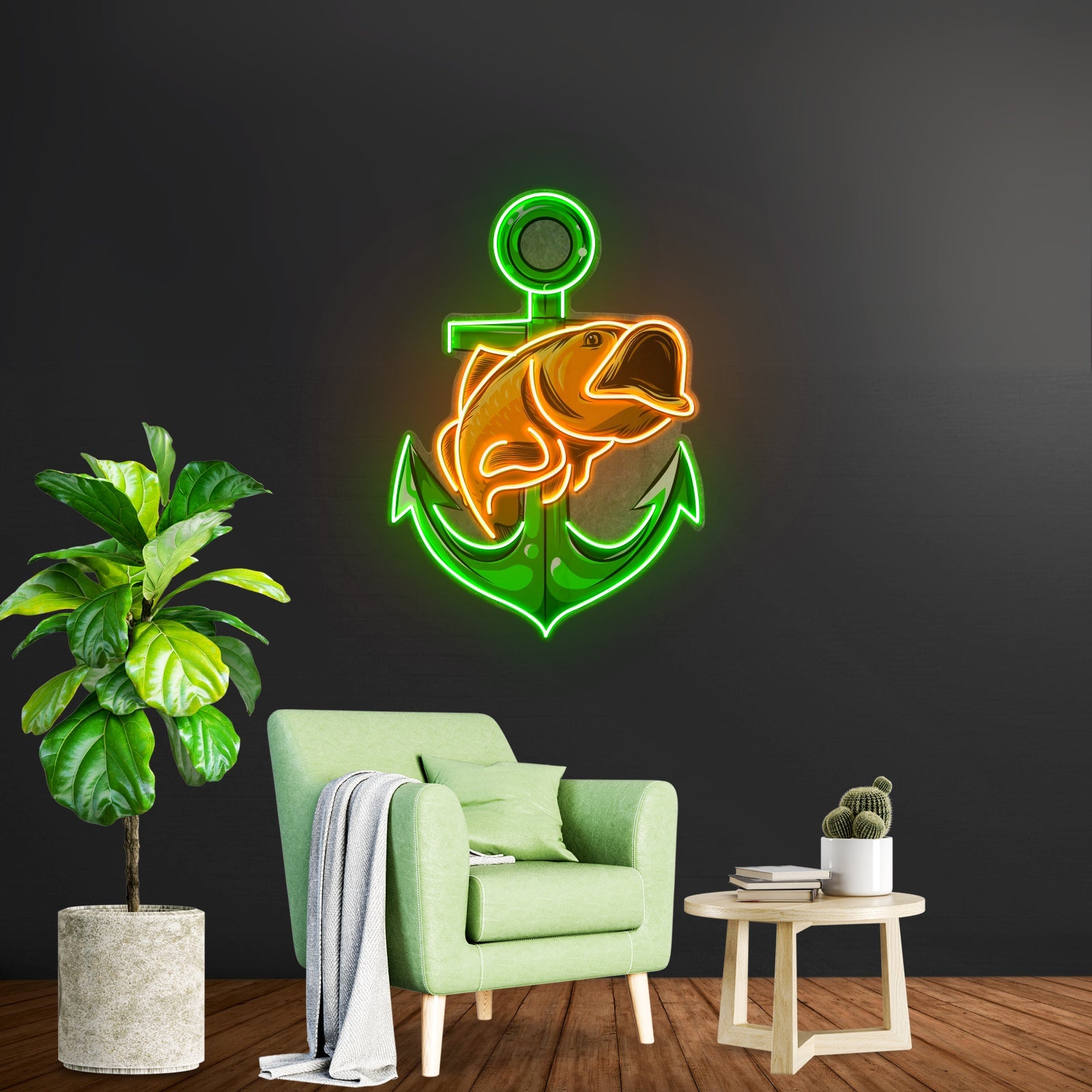 Fishing Anchor Led Neon Sign Light Custom Led Signs - Shineneon
