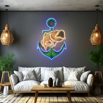 Fishing Anchor Led Neon Sign Light Custom Led Signs