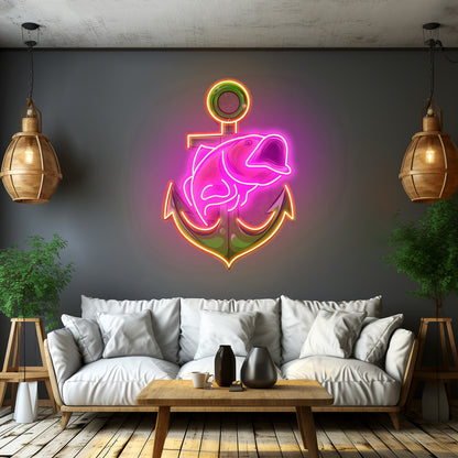 Fishing Anchor Led Neon Sign Light Custom Led Signs