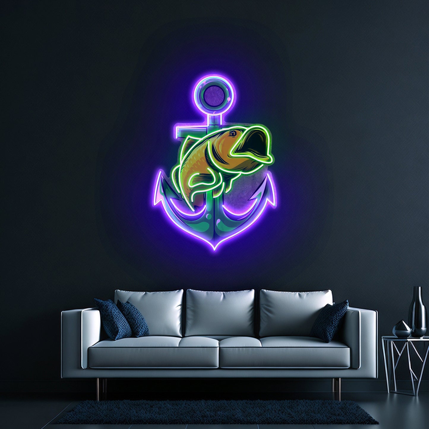 Fishing Anchor Led Neon Sign Light Custom Led Signs