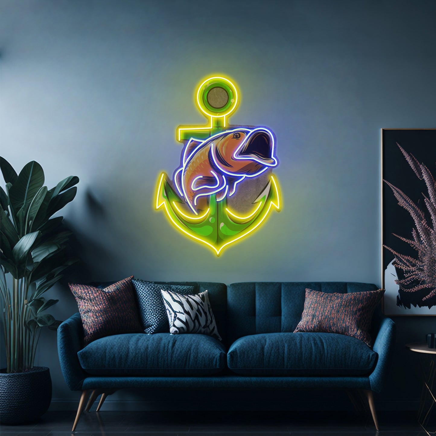 Fishing Anchor Led Neon Sign Light Custom Led Signs