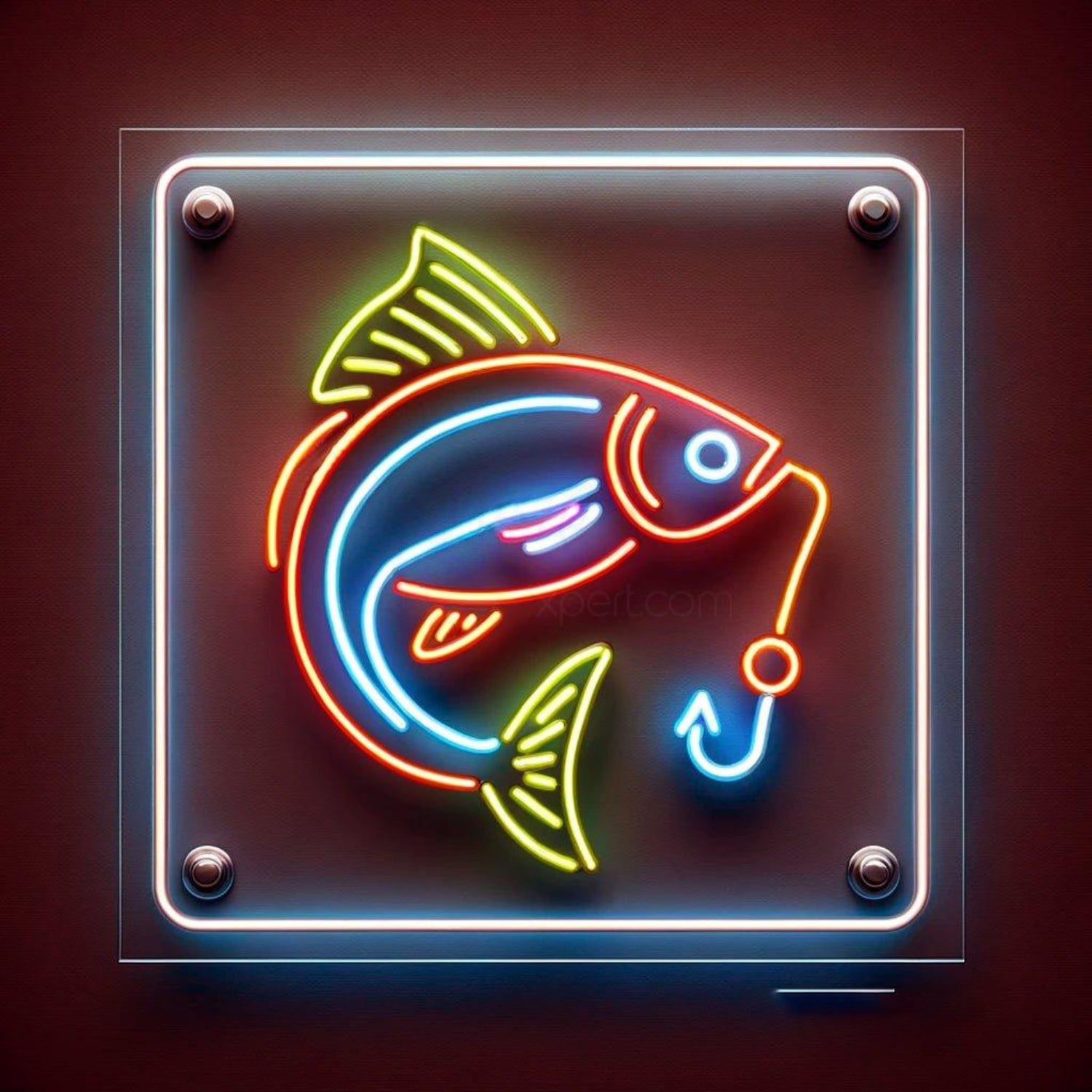 Fishing Cartoon Fish Multicolor Led Neon Sign For Bar Restaurant Decor | Shineneon