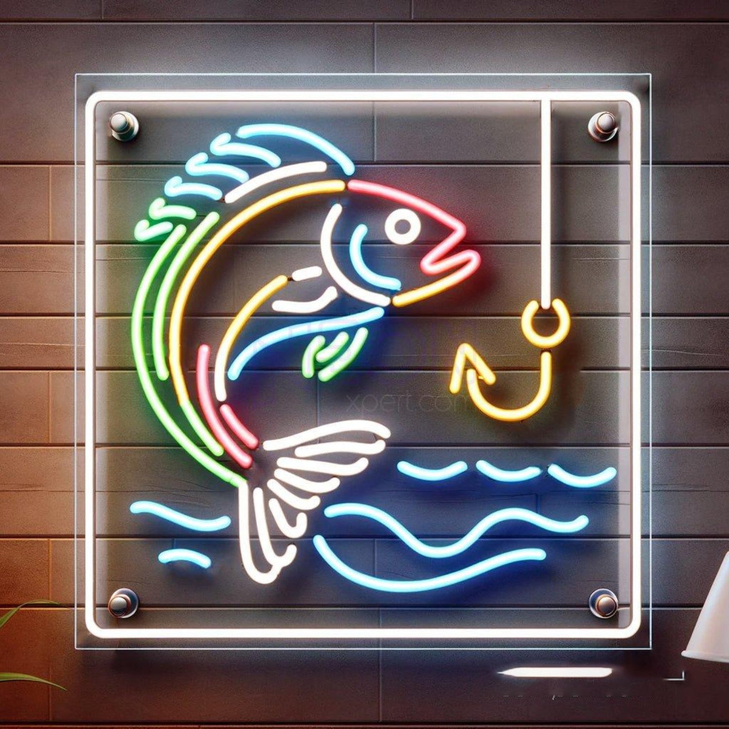 Fishing Cartoon Fish Multicolor Led Neon Sign For Bar Restaurant Decor | Shineneon