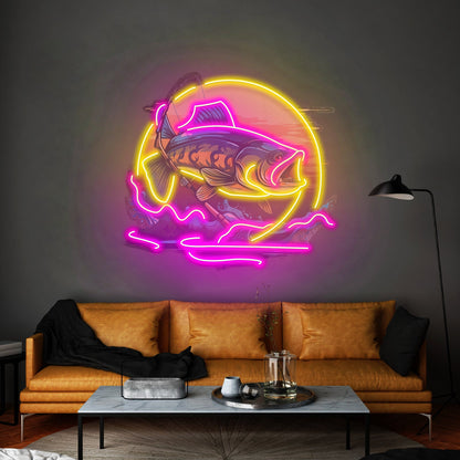 Fishing Cartoon Led Neon Sign Light Custom Led Signs - Shineneon