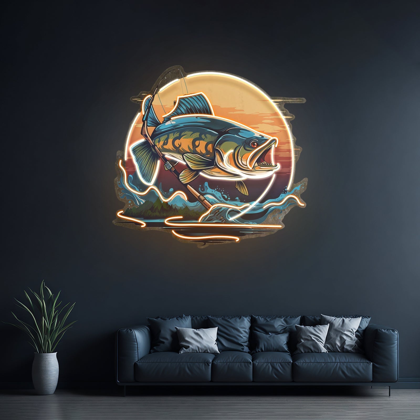 Fishing Cartoon Led Neon Sign Light Custom Led Signs - Shineneon