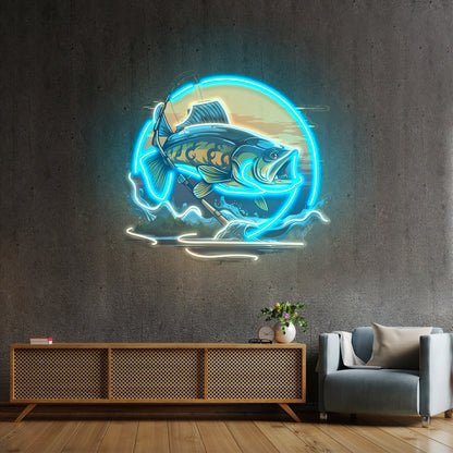 Fishing Cartoon Led Neon Sign Light Custom Led Signs