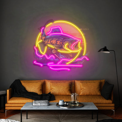 Fishing Cartoon Led Neon Sign Light Custom Led Signs