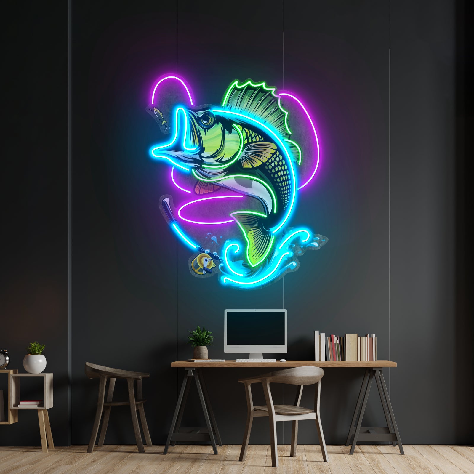 Fishing Easy Led Neon Sign Light Custom Led Signs