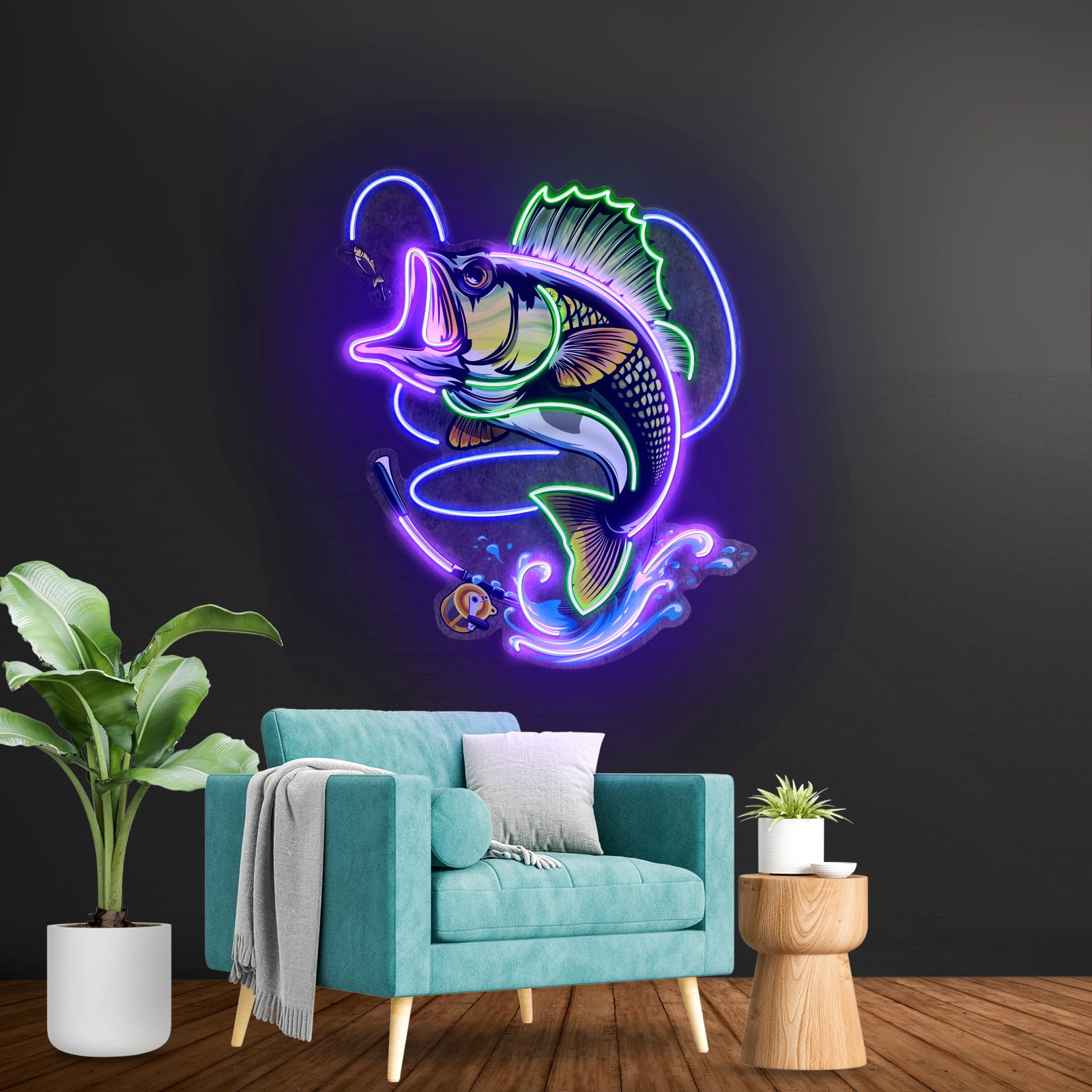 Fishing Easy Led Neon Sign Light Custom Led Signs