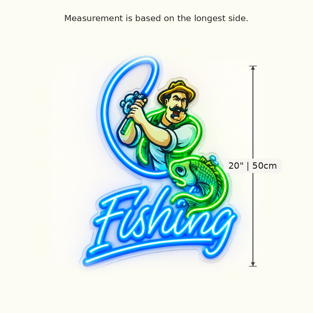 Fishing Fisherman LED Neon Sign - Shineneon