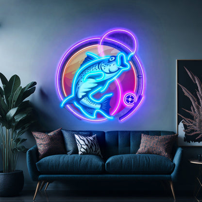 Fishing Hook Led Neon Sign Light Custom Led Signs - Shineneon