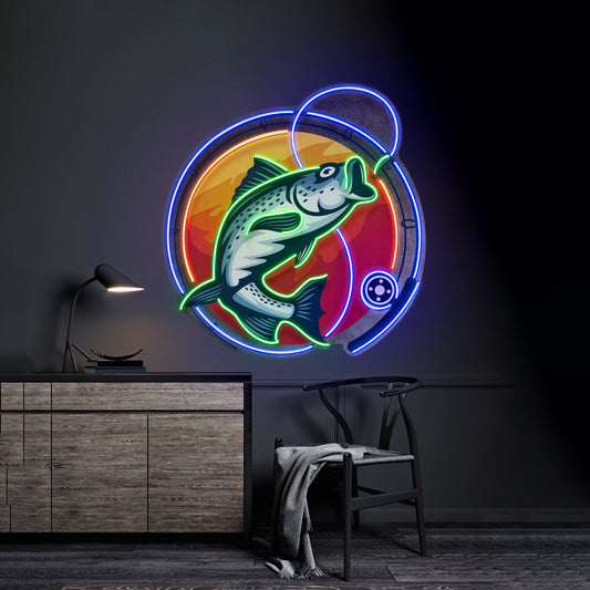 Fishing Hook Led Neon Sign Light Custom Led Signs