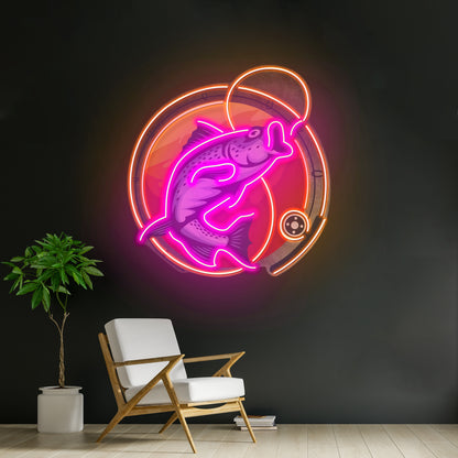 Fishing Hook Led Neon Sign Light Custom Led Signs