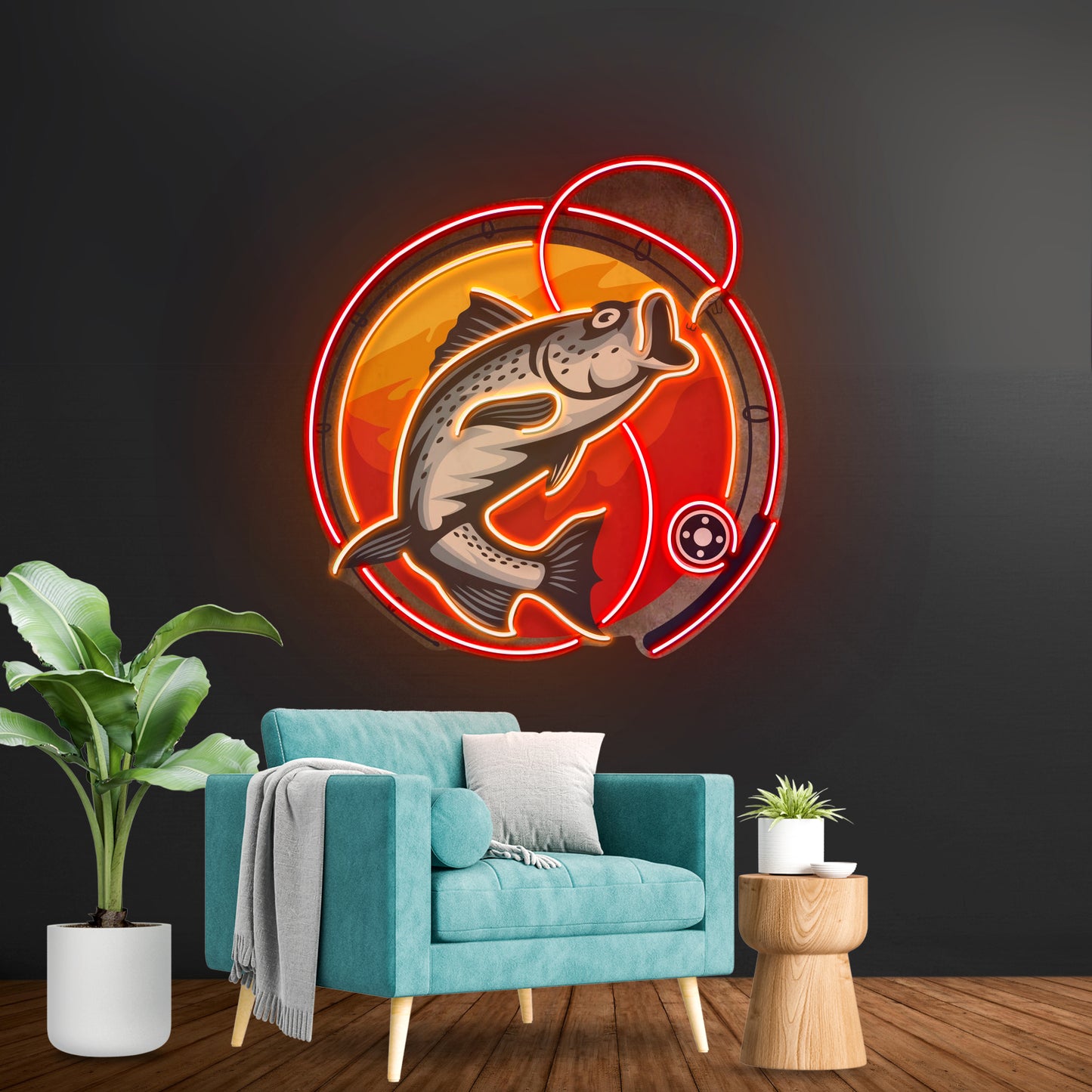 Fishing Hook Led Neon Sign Light Custom Led Signs