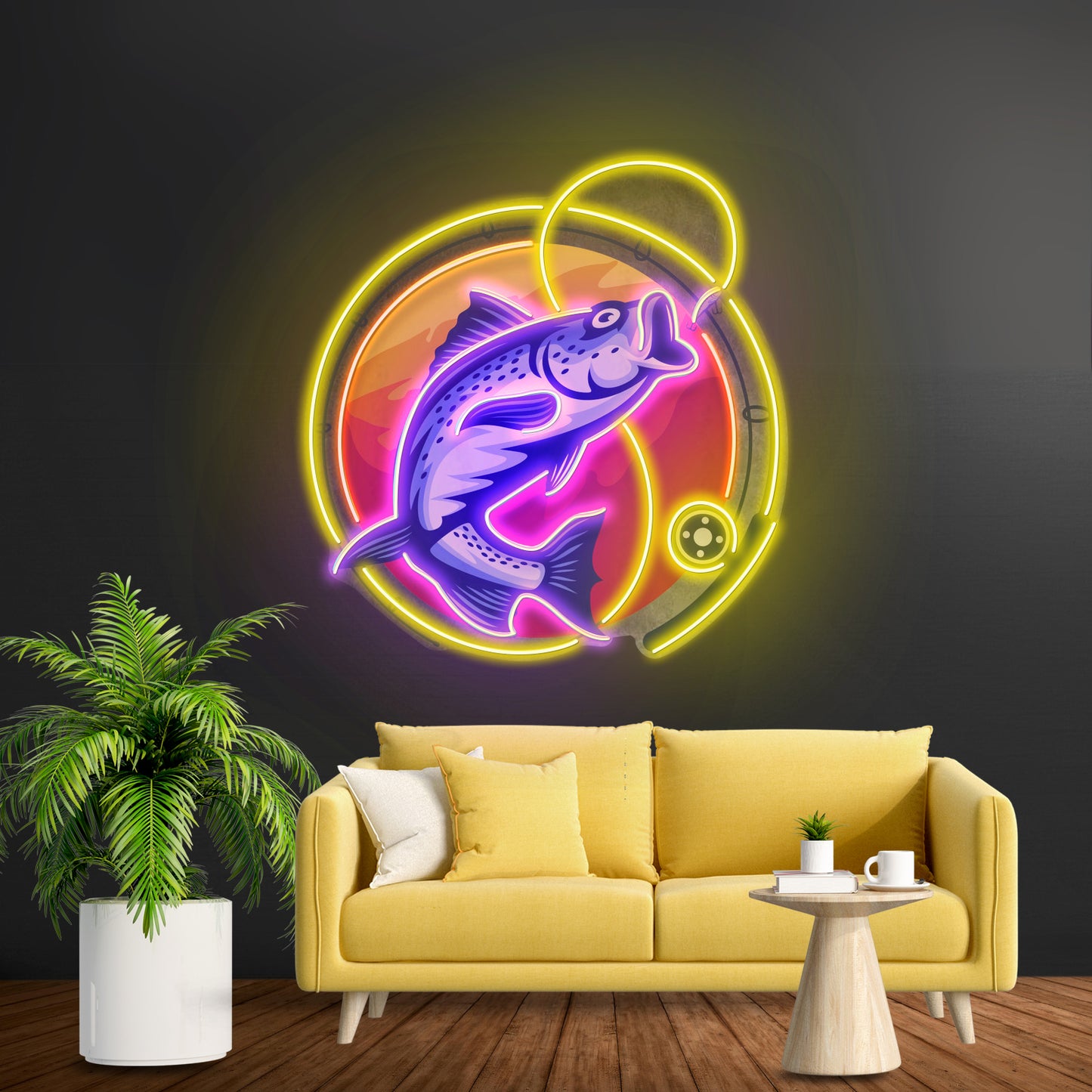 Fishing Hook Led Neon Sign Light Custom Led Signs