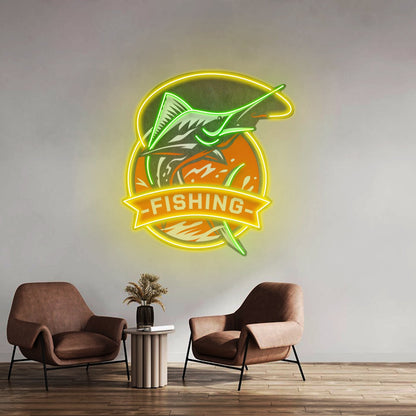 Fishing Logo Led Neon Sign Light Custom Led Signs - Shineneon