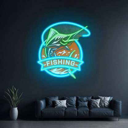 Fishing Logo Led Neon Sign Light Custom Led Signs