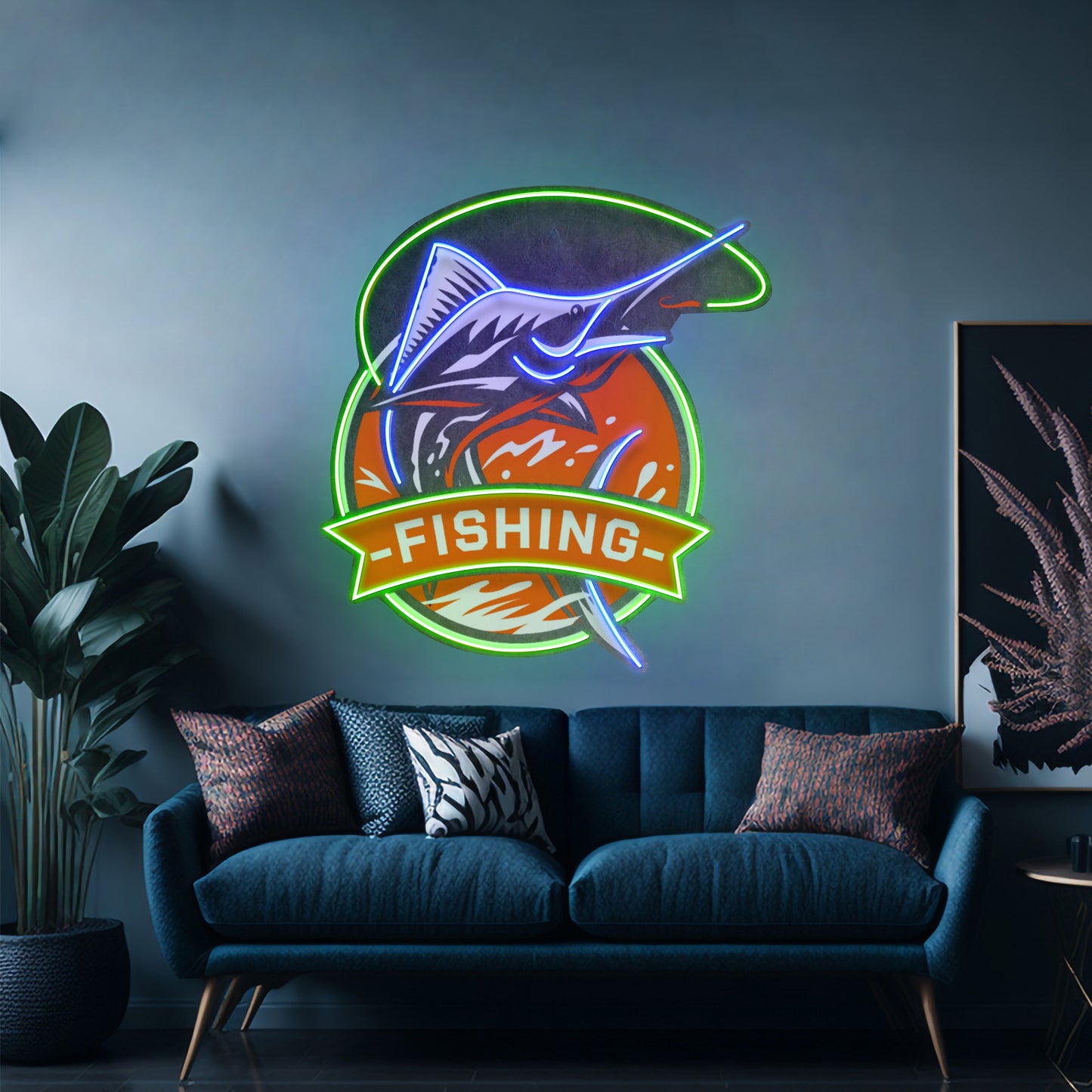 Fishing Logo Led Neon Sign Light Custom Led Signs