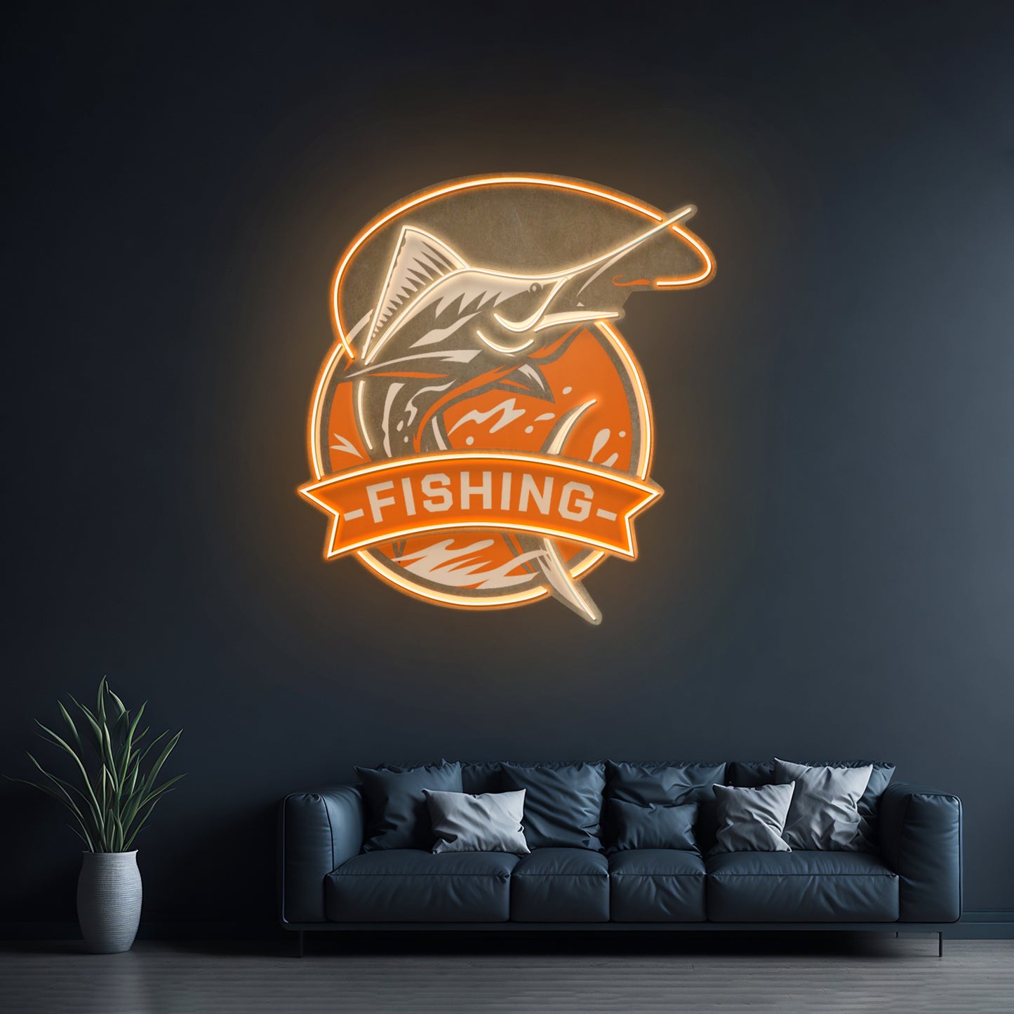 Fishing Logo Led Neon Sign Light Custom Led Signs