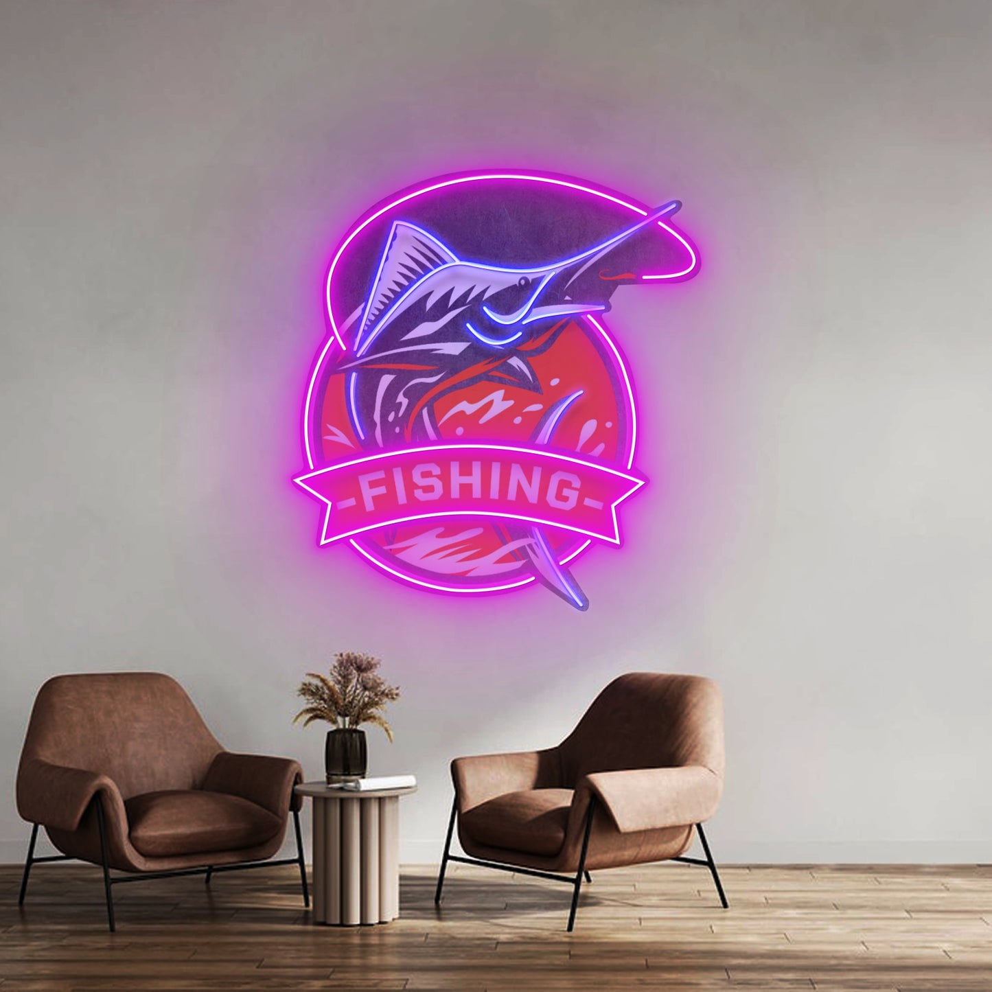 Fishing Logo Led Neon Sign Light Custom Led Signs