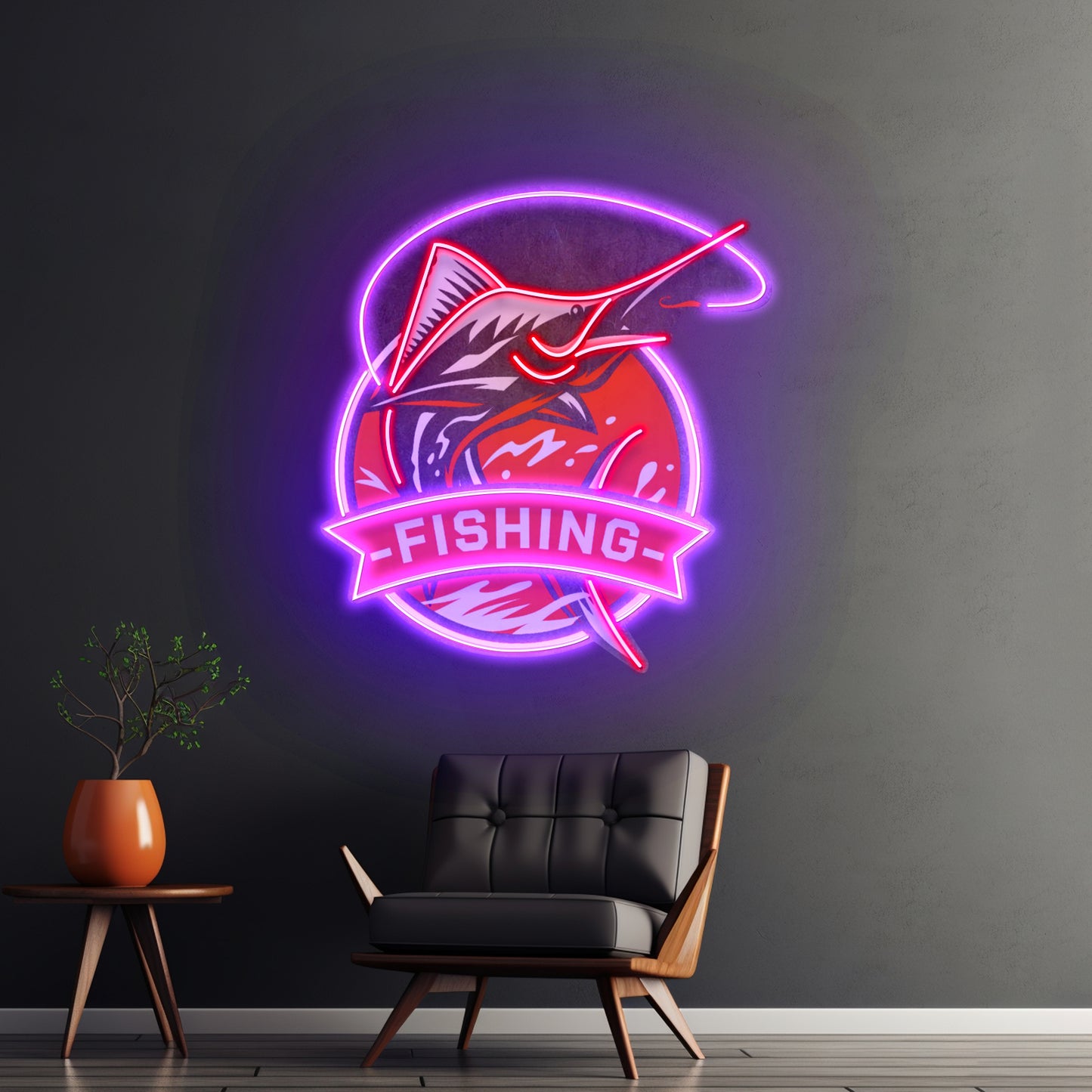 Fishing Logo Led Neon Sign Light Custom Led Signs