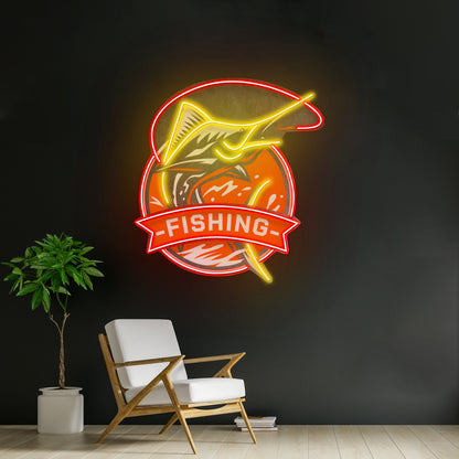 Fishing Logo Led Neon Sign Light Custom Led Signs