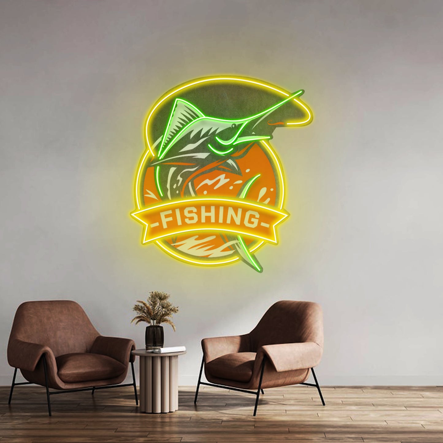 Fishing Logo Led Neon Sign Light Custom Led Signs