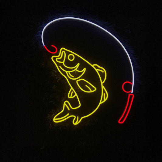 Fishing Neon Led Sign Wall Decor