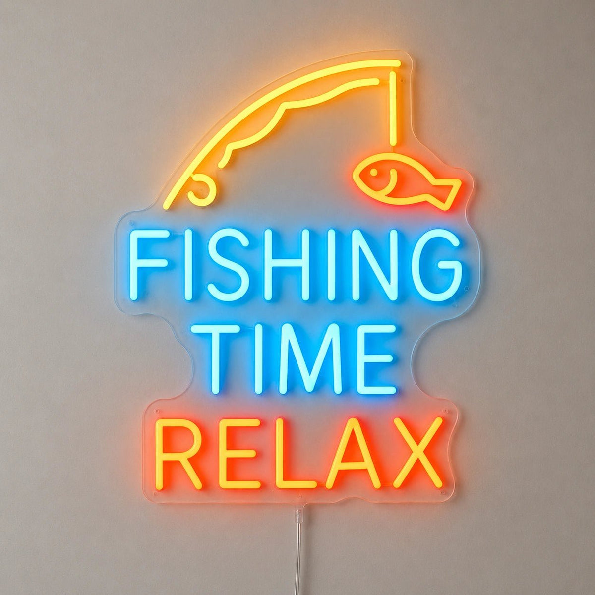 Fishing Time Relax LED Neon Sign - Shineneon
