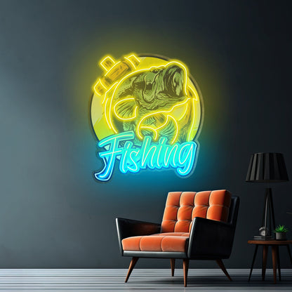 Fishing With A Large Anchor Led Neon Sign Light Custom Led Signs - Shineneon