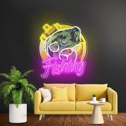 Fishing With A Large Anchor Led Neon Sign Light Custom Led Signs - Shineneon
