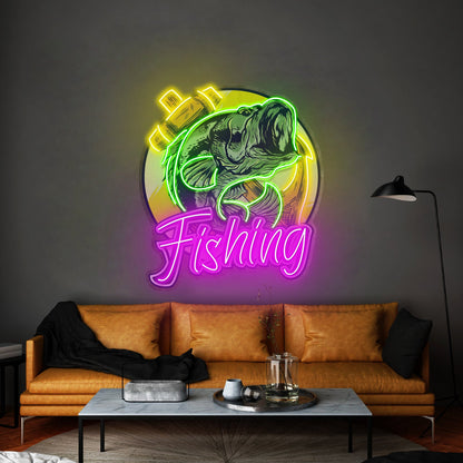 Fishing With A Large Anchor Led Neon Sign Light Custom Led Signs - Shineneon