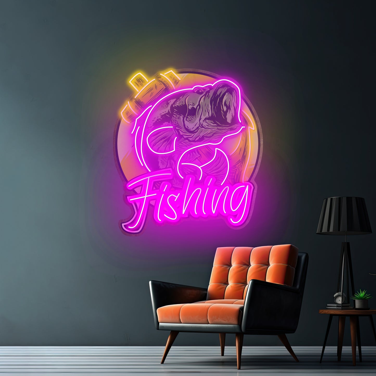 Fishing With A Large Anchor Led Neon Sign Light Custom Led Signs