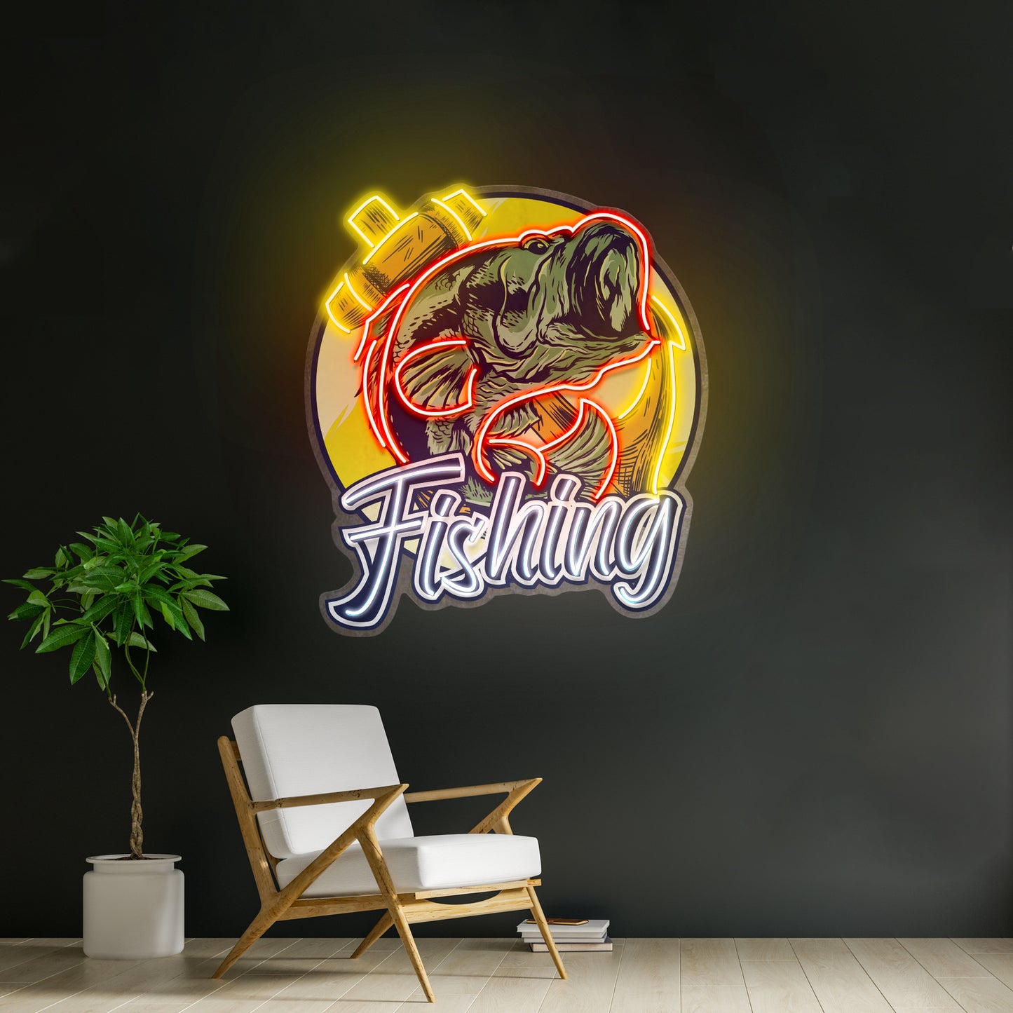 Fishing With A Large Anchor Led Neon Sign Light Custom Led Signs