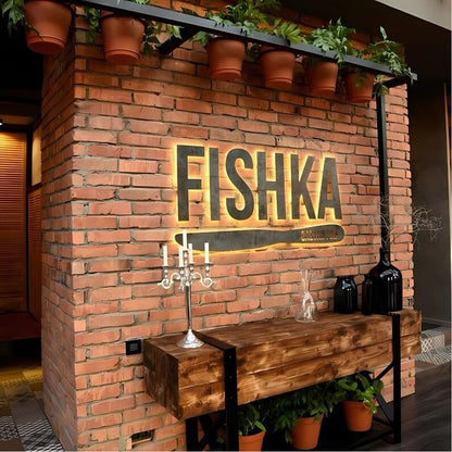 Fishka 3D Backlit Channel Letters Led Light Sign - Shineneon