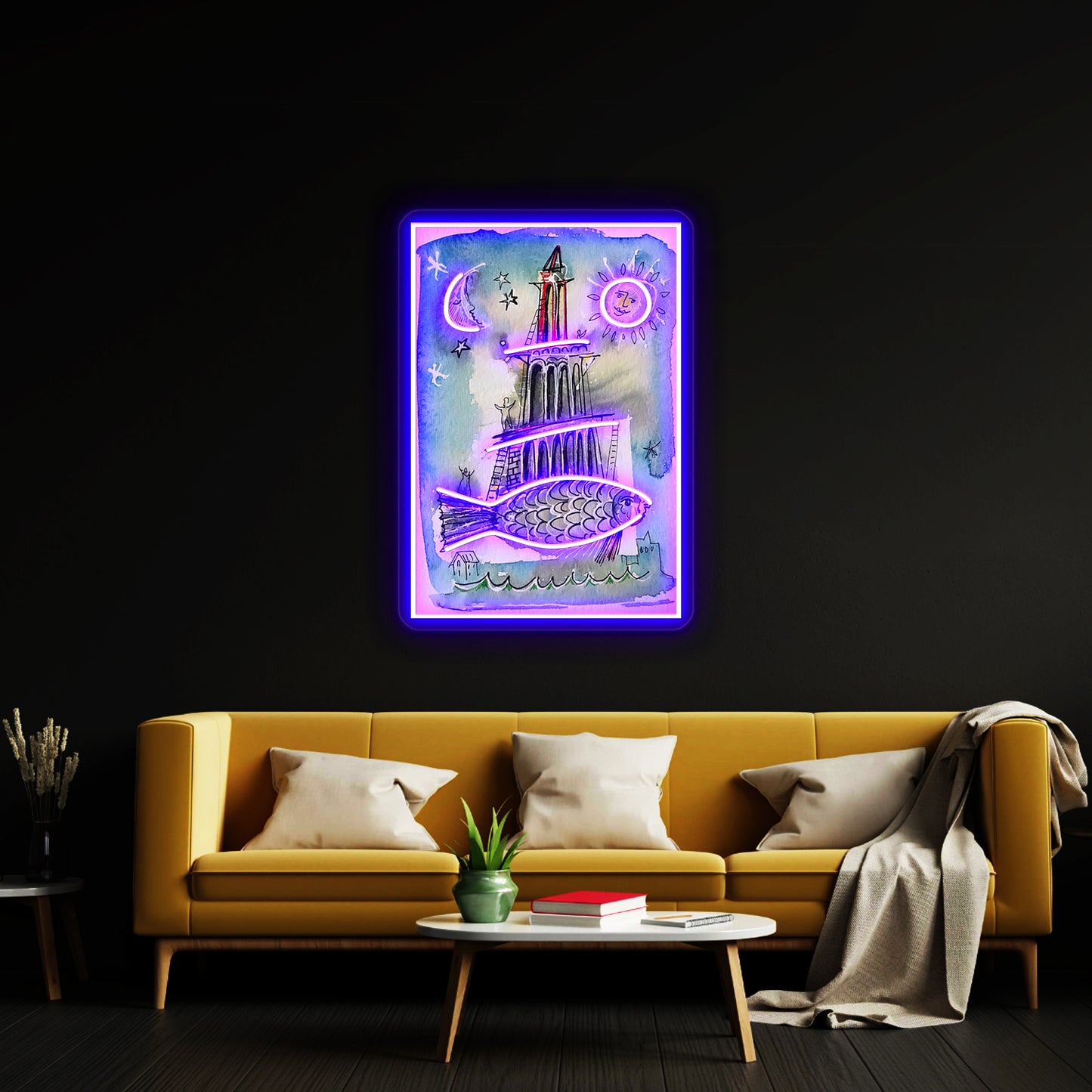 Fishtower Wall Artwork Neon Signs