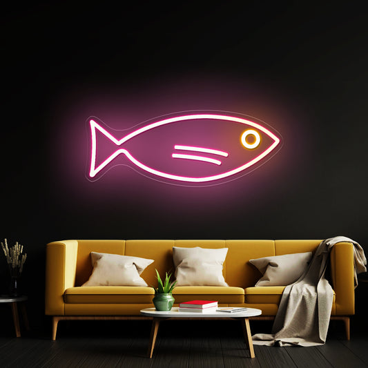 Fishy Friend Teal Cute Led Neon Sign