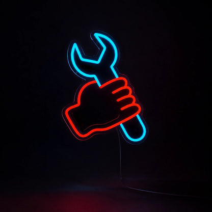 Fist Holding Wrench LED Neon Sign - Shineneon