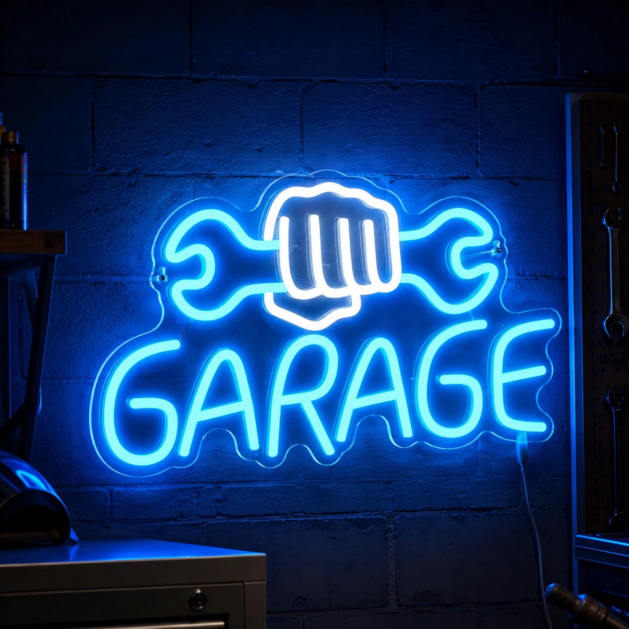 Fist Wrench Garage Neon Sign LED Neon Sign high-converting product image