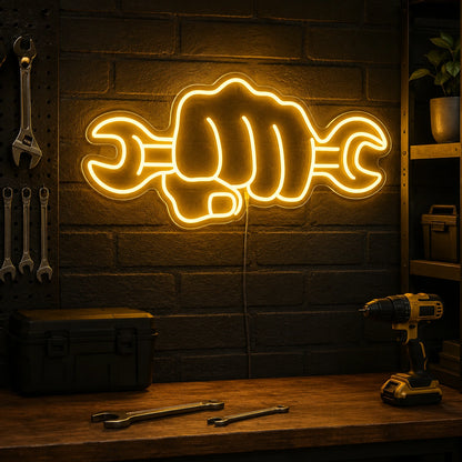 Fist Wrench Neon Sign LED Neon Sign high-converting product image