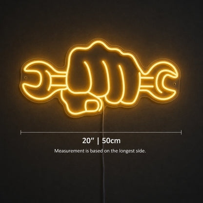 Fist Wrench Neon Sign LED Neon Sign size image