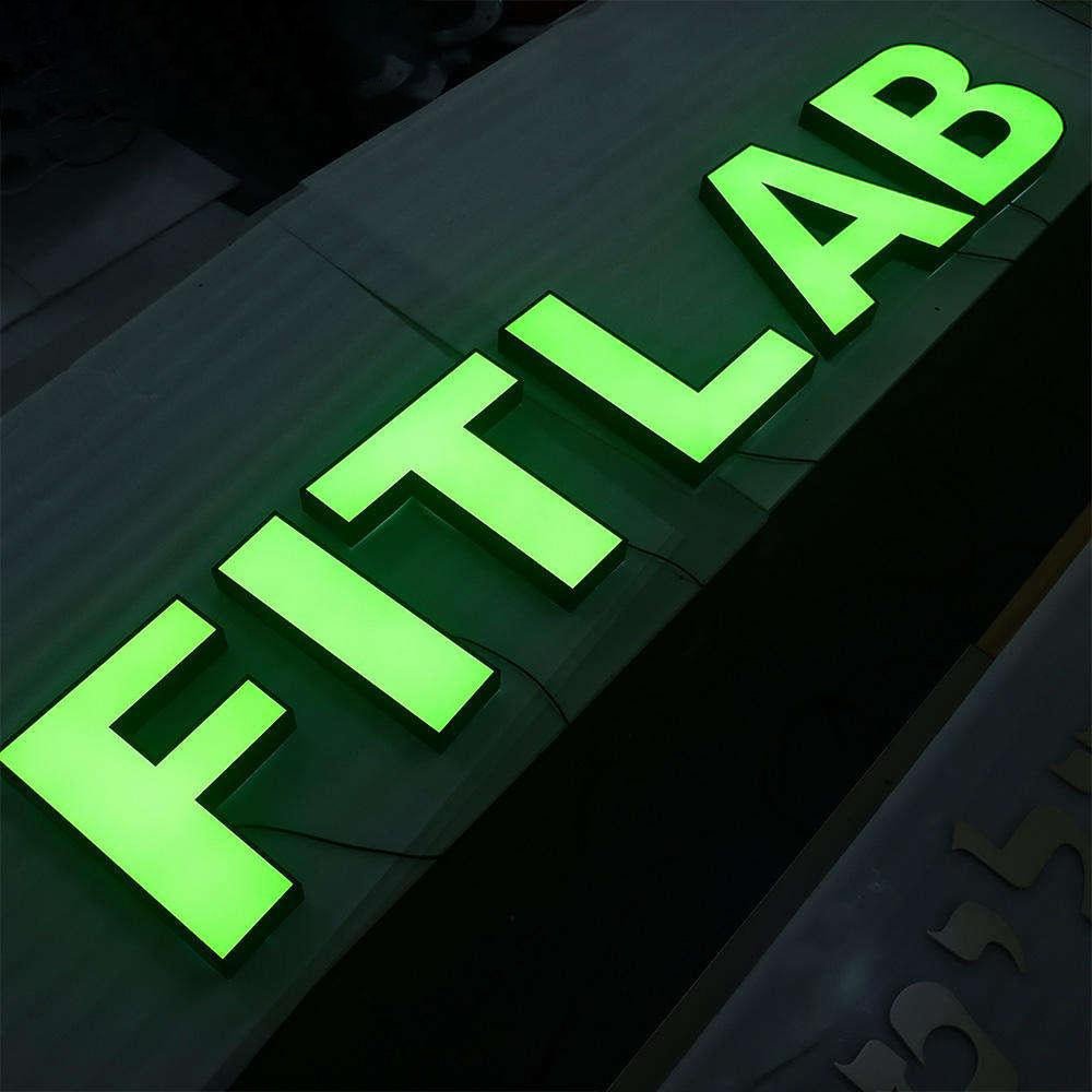 Fit Lab 3D Frontlit Letters Metal Led Sign - Shineneon