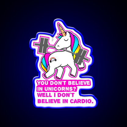 Fitness Barbell Unicorn Cardio Funny Gym Fitness Led Neon Sign Rgb Color - LED neon sign view 5