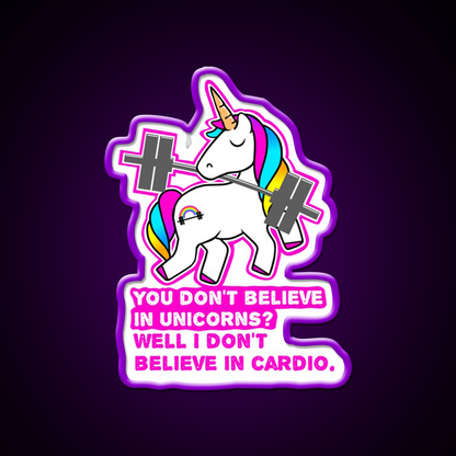Fitness Barbell Unicorn Cardio Funny Gym Fitness Led Neon Sign Rgb Color - LED neon sign view 9