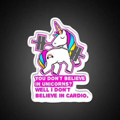 Fitness Barbell Unicorn Cardio Funny Gym Fitness Led Neon Sign Rgb Color - LED neon sign view 11