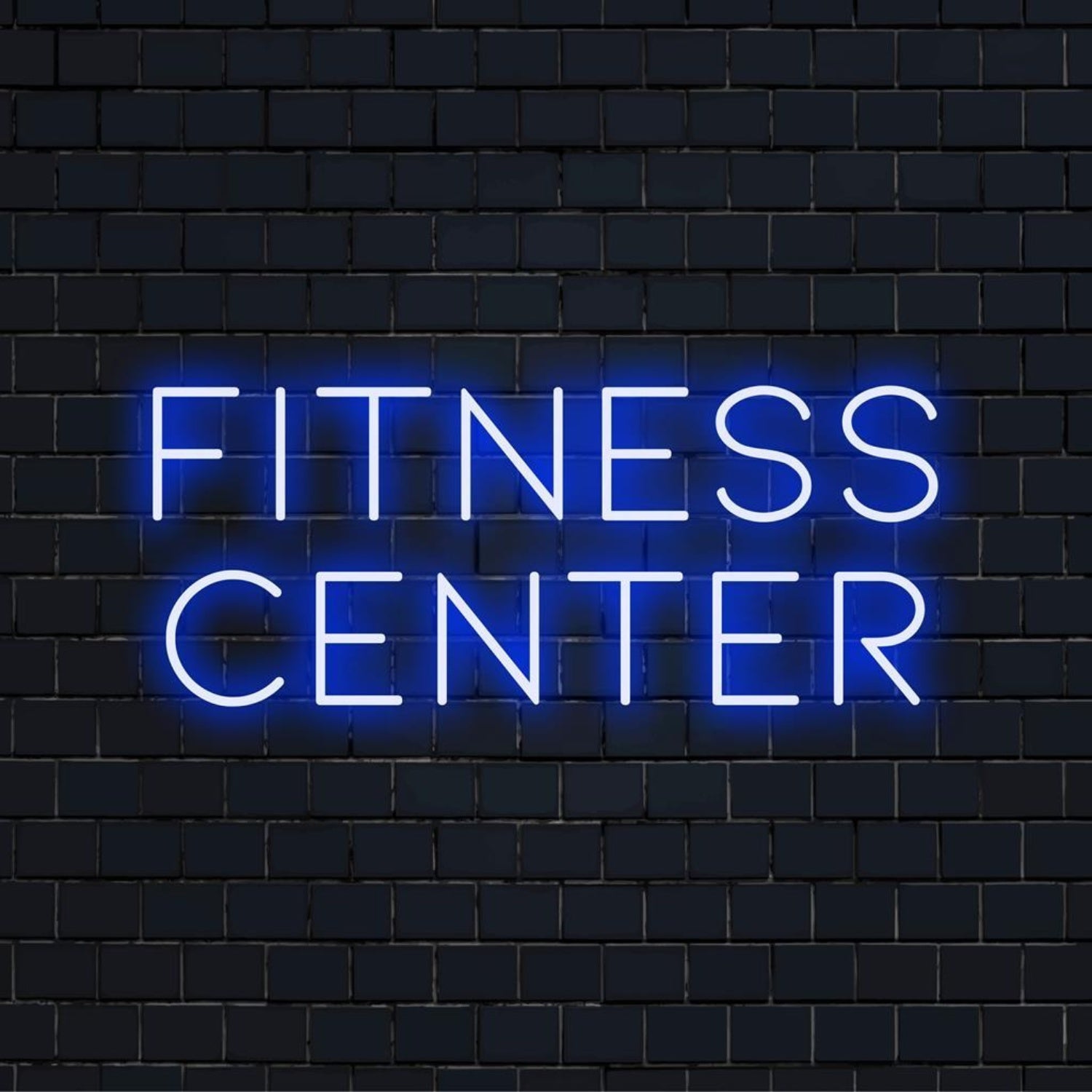 Fitness Center Blue Purple Glow Led Neon Sign For Gym Wall Decor | Shineneon