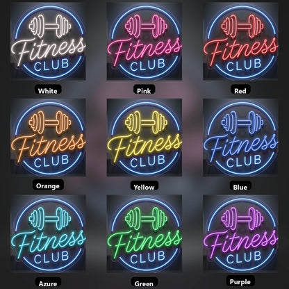 Fitness Club LED Neon Sign - 05 Color Grid